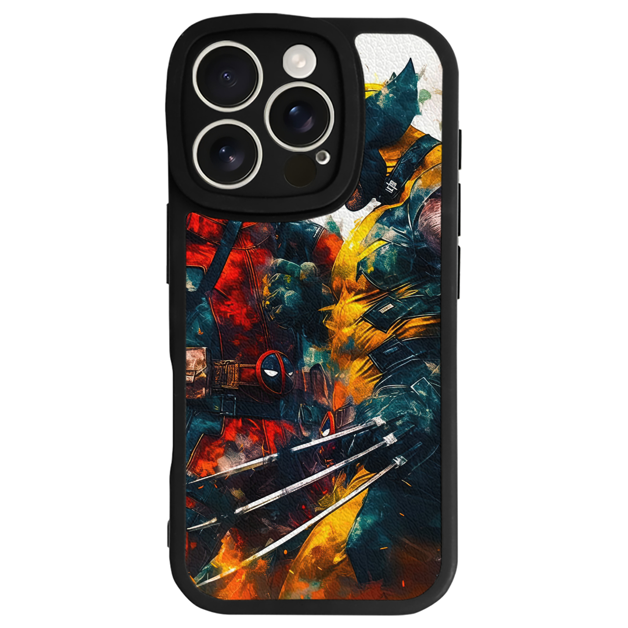 （画像用） Deadpool デッドプール 【iPhone 16シリーズ対応】シリコンスマホケース（レザー調） 材質：シリコン